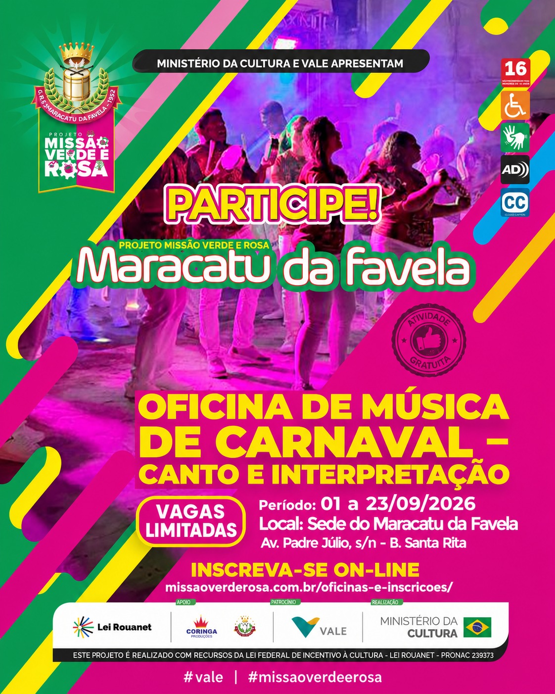 Inscrição — Música de Carnaval – Canto e Interpretação